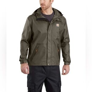 Men's Carhartt Storm Defender Hunter Green Loose Fit Jacket Lightweight 4XL